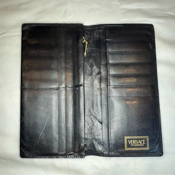 2 FER - Vintage Gianni Versace Brief Case Style Handbag & Matching Wallet - Picture 14 of 15